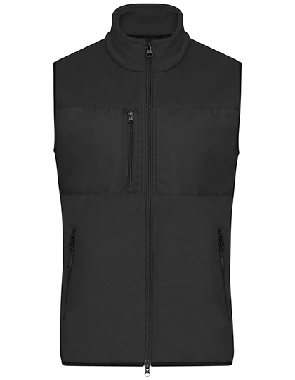 JN1310 Men´s Fleece Vest S / Black/Black