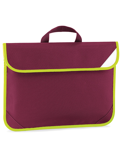 QD452 Enhanced-Viz Book Bag 38 x 28 cm / Burgundy