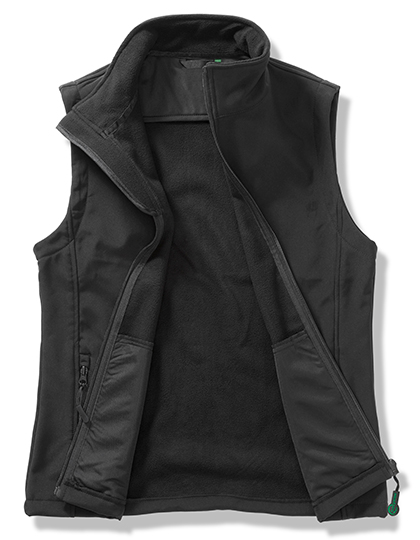 RT232 Men's Printable Softshell Bodywarmer with Recycled Fleece Inner S / Black/Black