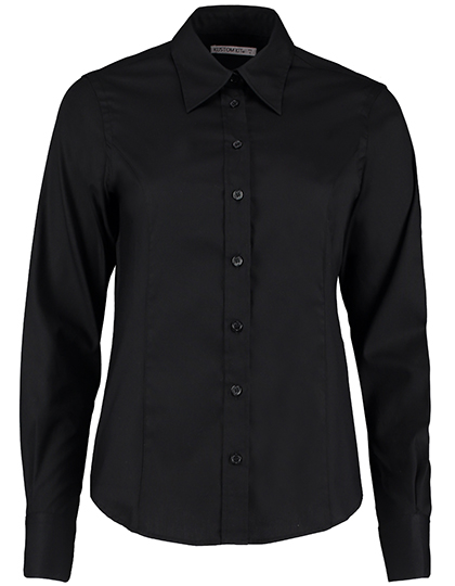 K702 Women´s Tailored Fit Corporate Oxford Shirt Long Sleeve 34 (XS/8) / Black