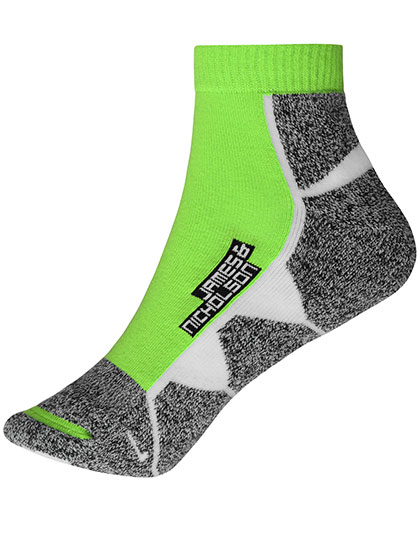 JN214 Sport Sneaker Socks 35-38 / Bright Green/White