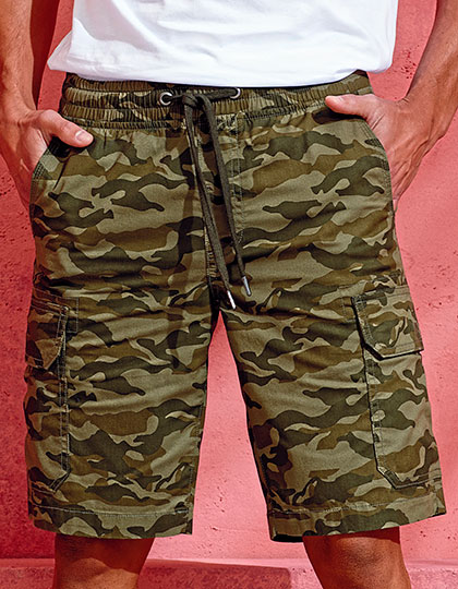 WB906 Men´s Camo Cargo Utility Shorts
