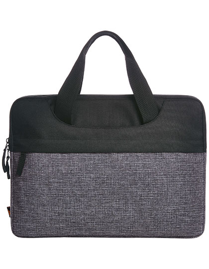 HF14034 Laptop Bag Elegance 39 x 29 x 2,5 cm / Black/Grey-Sprinkle