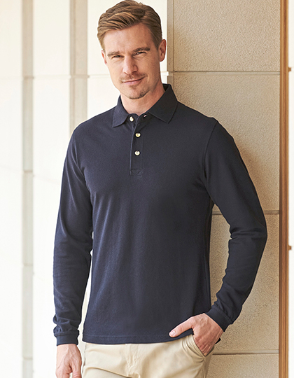 W105 Long Sleeved Cotton Piqué Polo Shirt