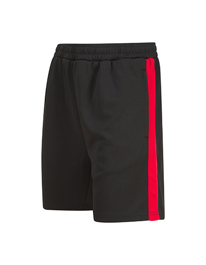 FH886 Adults Knitted Shorts With Zip Pockets XS / Black/Red
