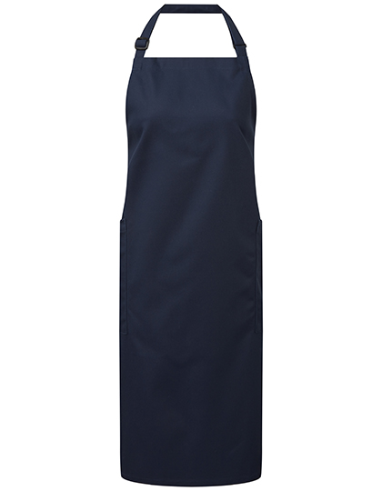 PW120 Recycled & Organic Fairtrade Bib Apron 86 x 72 cm / Navy (ca. Pantone 533C)