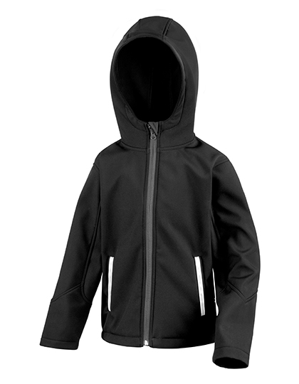 RT224Y Youth TX Performance Hooded Soft Shell Jacket XL (11-12) / Black/Grey