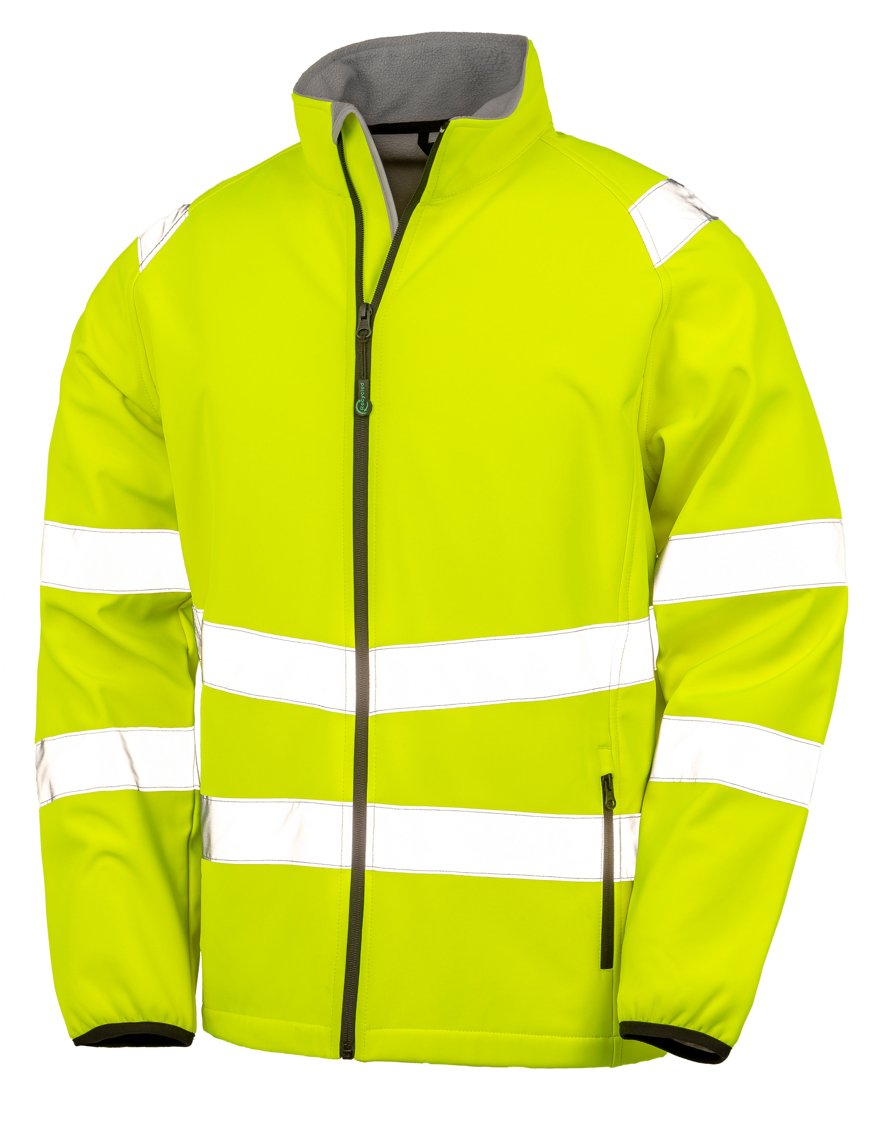 RT505 Recycled Printable Safety Softshell Jacket S / Fluorescent Yellow/Black