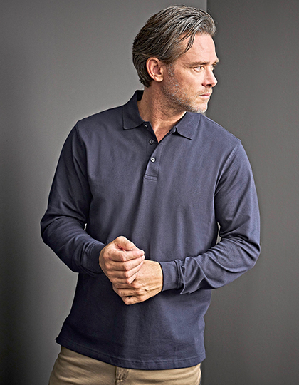 TJ1406 Men´s Luxury Stretch Long Sleeve Polo