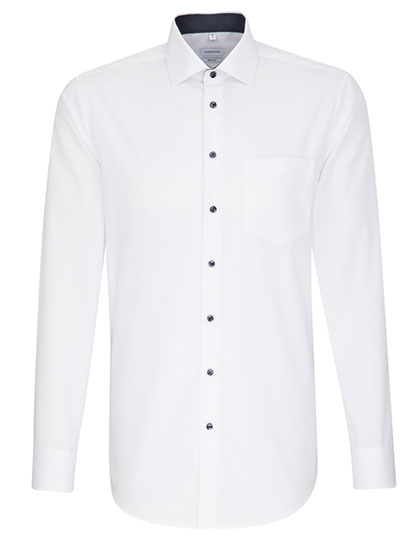 SN193690 Men´s Shirt Poplin Regular Fit Long Sleeve 38 / White