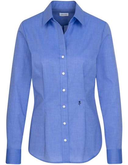 SN080613 Women´s Blouse Slim Fit Long Sleeve 34 / Mid Blue