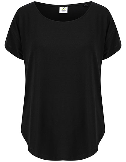 TL527 Scoop Neck T S / Black