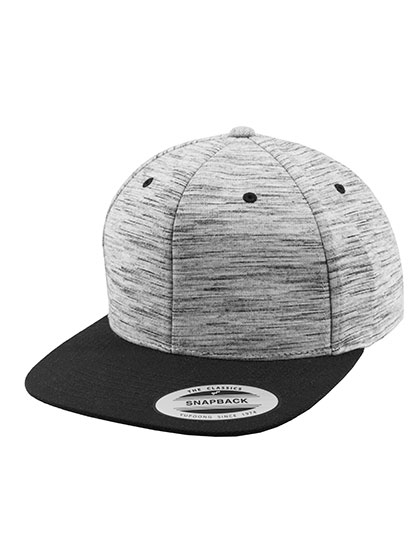 FX6089SC Stripes Melange Crown Snapback One Size / Grey (Stripes Melange)/Black