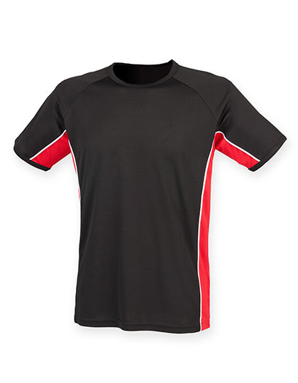 FH240 Adult's Performance Panel T-Shirt XS / Black/Red/White