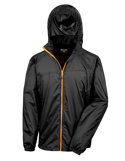 RT189 Urban HDi Quest Lightweight Stowable Jacket XS / Black/Orange