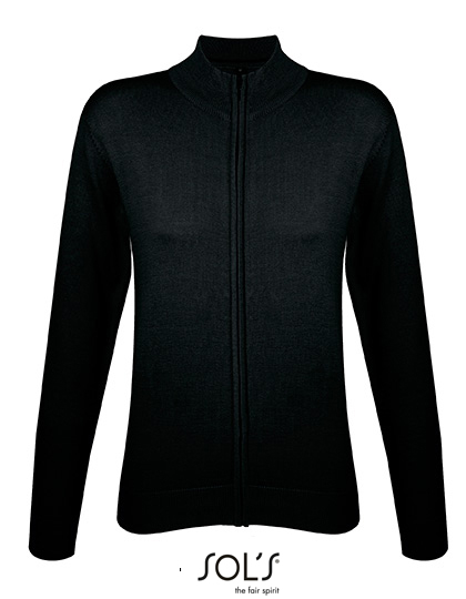 L414 Women´s Zipped Knitted Cardigan Gordon XXL / Black