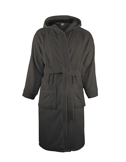 TH1095 Bathrobe Hooded S/M / Anthracite