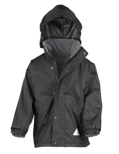 RT160Y Youth Stormdri 4000 Recycled Coat XL (11-12) / Black/Grey