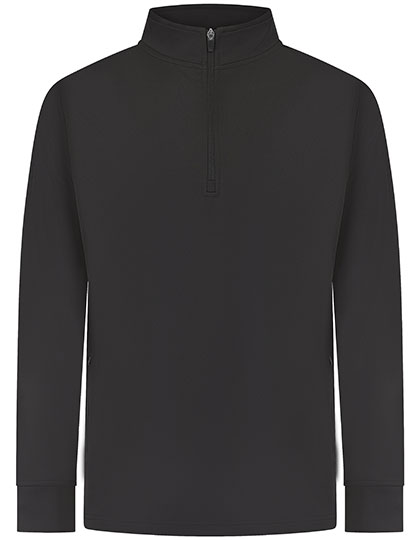 FH874 Adults 1/4 Zip Tracksuit Top XS / Black