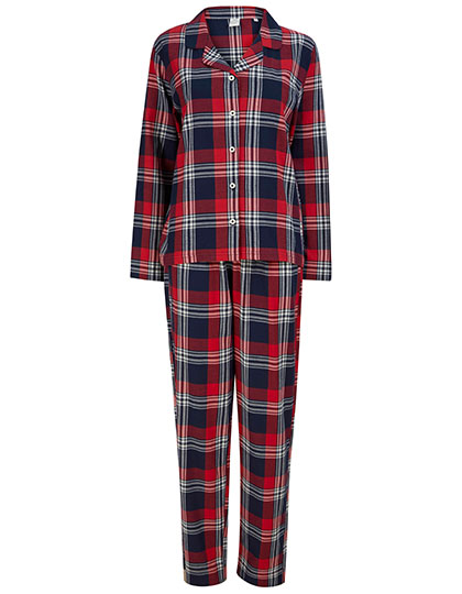 SF074 Women´s Tartan Lounge Set L / Red-Navy Check