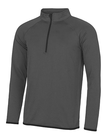 JC031 Men´s Cool 1/2 Zip Sweat S / Charcoal (Solid)/Jet Black