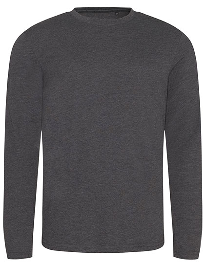 JT002 Long Sleeve Tri-Blend T S / Heather Charcoal