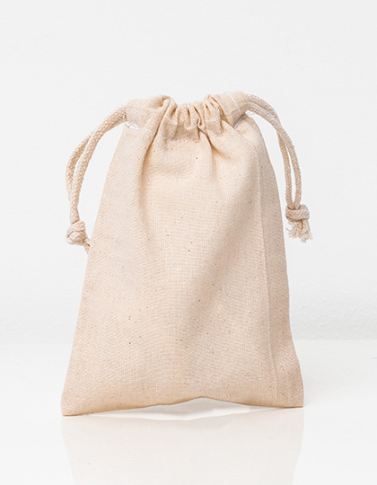 XT007N Small Cotton Stuff Bag approx. 10 x 14 cm / Natural