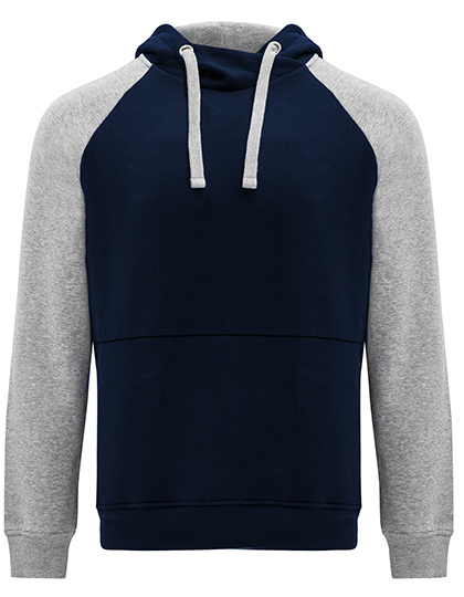 RY1058 Badet Hooded Sweatshirt M / Navy Blue 55/Heather Grey 58