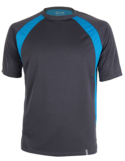 CN140 Pace Tech Tee XS / Anthracite/Azure Blue