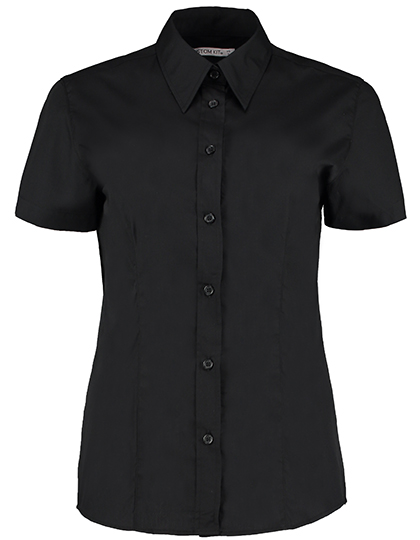 K728 Women´s Classic Fit Workforce Poplin Shirt Short Sleeve 34 (XS/8) / Black