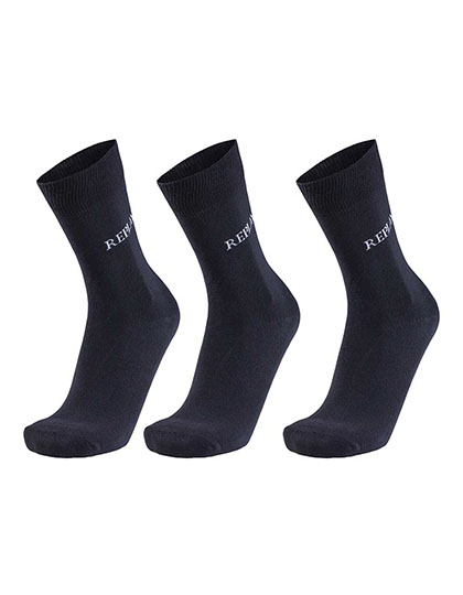 RP100632 Casual Socks (3 Pair Banderole) 35/38 / Black/Grey
