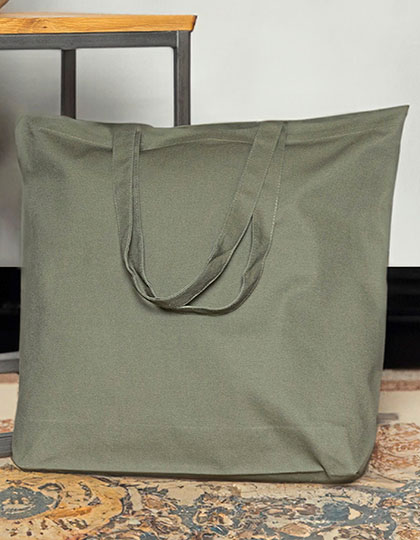 X1348 Organic Canvas Carrier Bag Medium Long Handle London 02