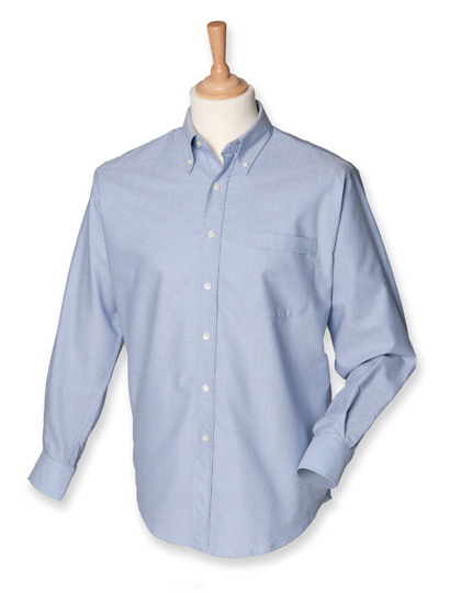 W510 Men´s Classic Long Sleeved Oxford Shirt S (36-38) / Blue Oxford