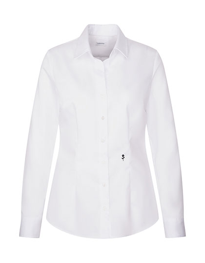 SN080662 Women´s Blouse Regular Fit Fine Twill Longsleeve 46 / White
