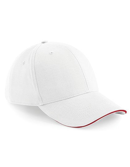 CB20 Athleisure 6 Panel Cap One Size / White/Classic Red