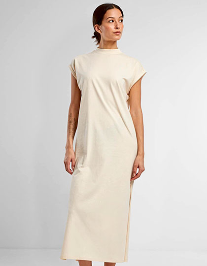 BY302 Ladies Long Extended Shoulder Dress