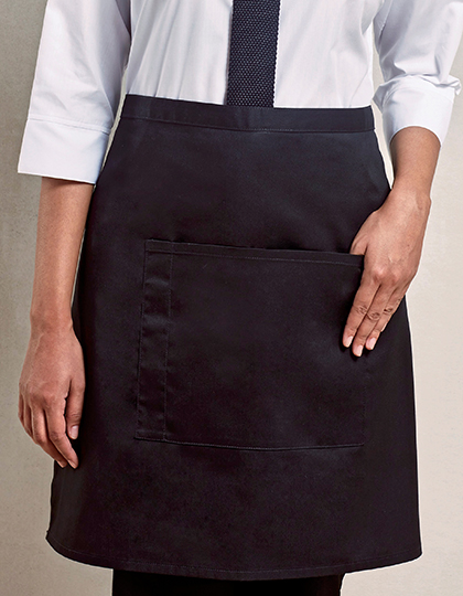 PW141 Colours Mid Length Apron with Pocket