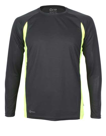 CN200 Racer Long Sleeve Tech Tee XS / Black/Neon Yellow