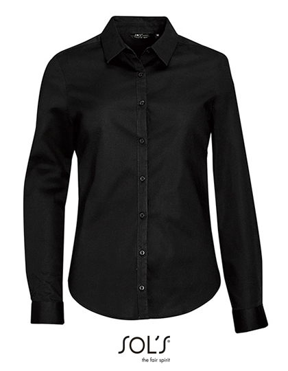 L01427 Women´s Long Sleeve Stretch Shirt Blake XS / Black
