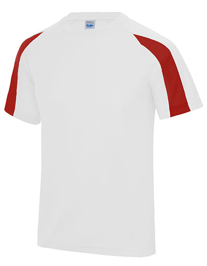 JC003J Kids´ Contrast Cool T 3/4 (XS) / Arctic White/Fire Red