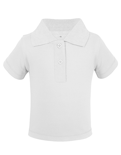 X13003 Organic Baby Polo Short Sleeve Teddy 01 62-68 / White