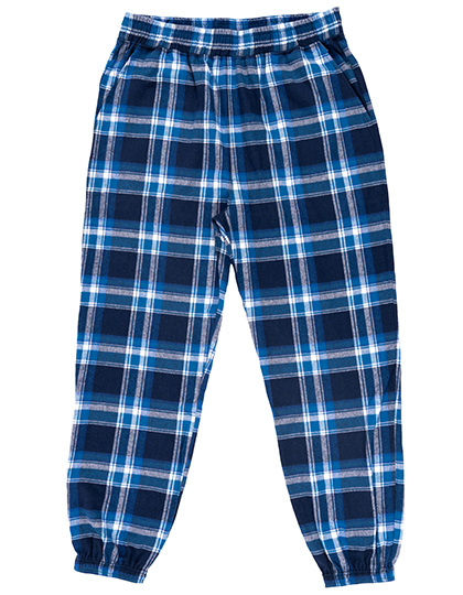 BU8810 Flannel Jogger Pant S / Blue - White (Checked)