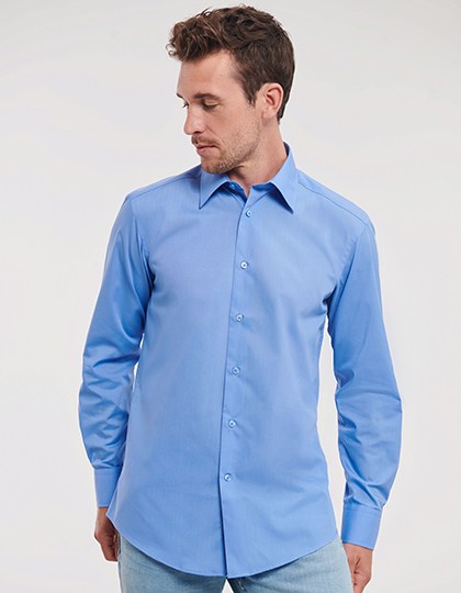 Z924 Men´s L/S Poly-Cotton Easy Care Tailored Poplin Shirt