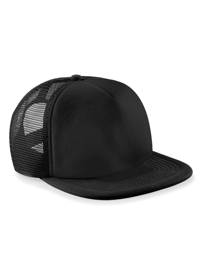 CB645 Vintage Snapback Trucker Cap One Size / Black/Black