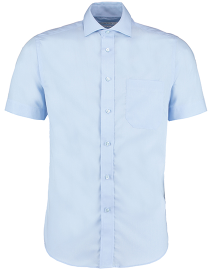 K115 Men´s Classic Fit Non Iron Shirt Short Sleeve 37 (S/14H) / Light Blue