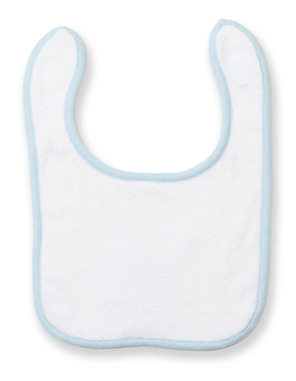 LW022 Baby Bib One Size / White/Pale Blue