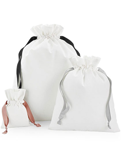 WM121 Cotton Gift Bag with Ribbon Drawstring