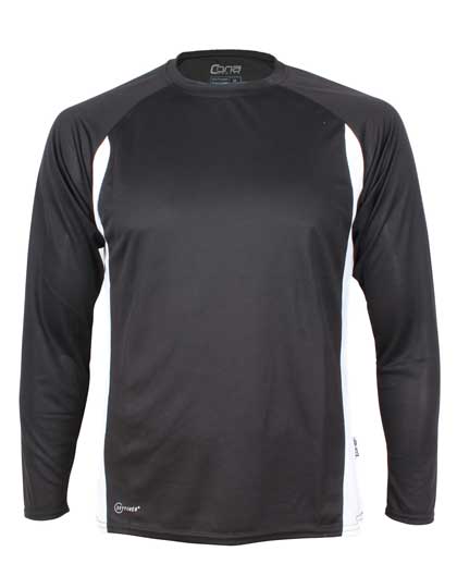 CN200 Racer Long Sleeve Tech Tee XXL / Black/White
