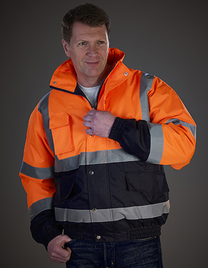 YK218 Hi-Vis Two-Tone Bomber Jacket