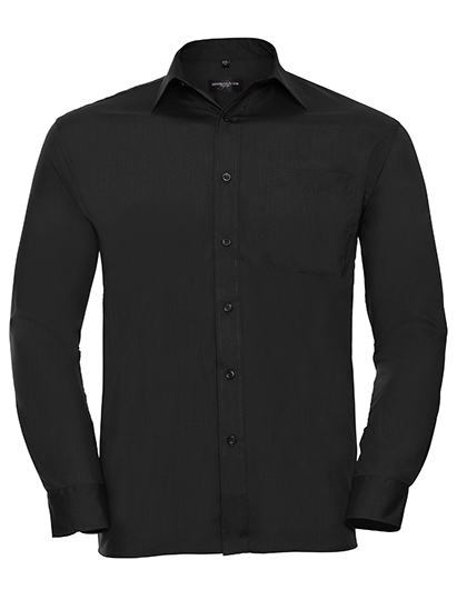 Z934 Men´s L/S Poly-Cotton Easy Care Poplin Shirt S (37/38) / Black